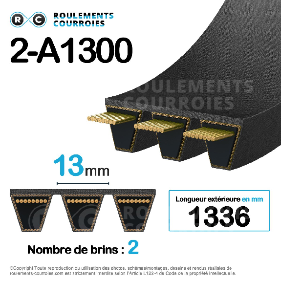 Courroie multibrins lisse 2-A51-Lire la description