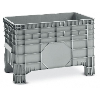 Caisse palette grise 4 pieds 285 litres - H670 x P1040 x L640 mm