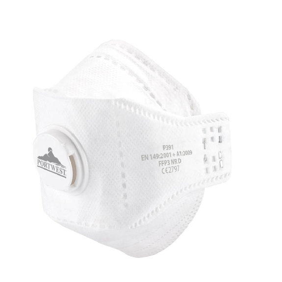 Portwest - Masque pliable FFP3 Dolomite avec valve (Pack de 10)-Lire la description