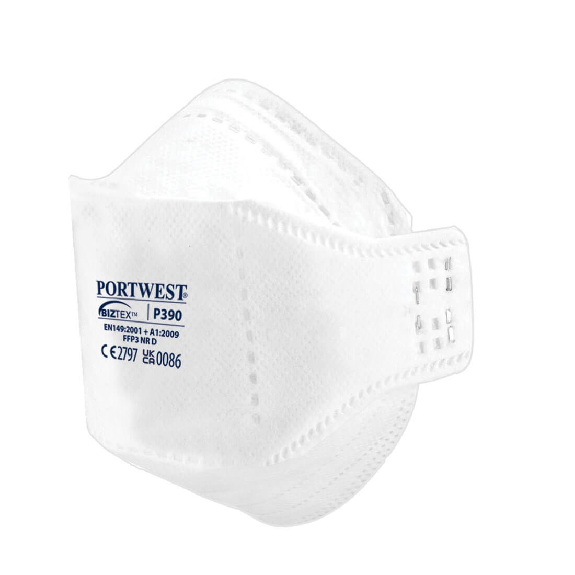 Portwest - Masque de protection plat pliable EAGLE FFP3 Dolomite (Pack de 20)-Lire la description
