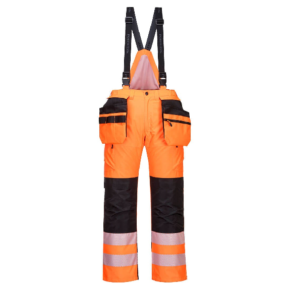 Portwest - Pantalon de travail à bretelles chaud haute visibilité PW3-Lire la description