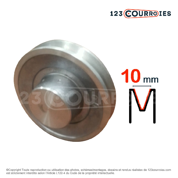 Poulie trapézoïdale aluminium moyeu plein SPZ200/2ALU-Leggi tutto