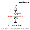 Poulie dentée moyeu plein PD8M64-20