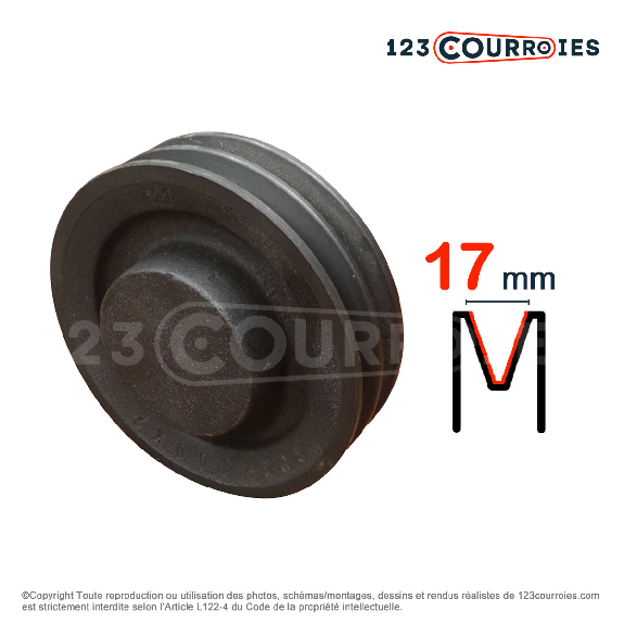 Poulie trapézoïdale moyeu plein SPB380/6-Leggi tutto