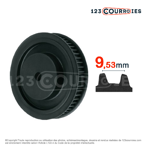 Poulie dentée moyeu plein PDL10045-Leggi tutto