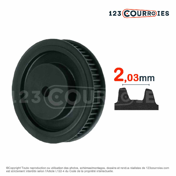 Poulie dentée moyeu plein PDMXL025018-Leggi tutto
