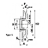 Poulie trapézoïdale diamétre variable PVAR93/A/1MA