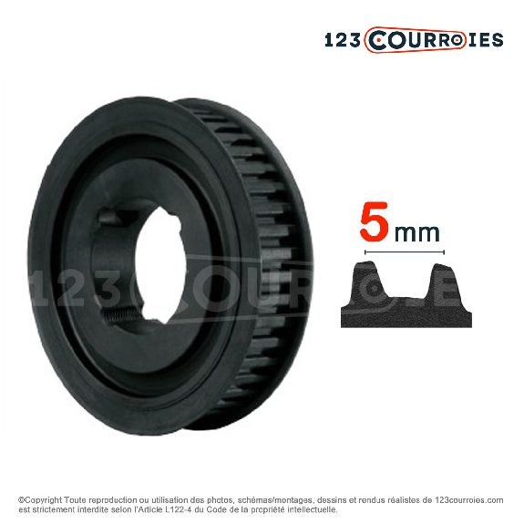 Poulie dentée moyeu amovible PD5M136-15MA-Leggi tutto