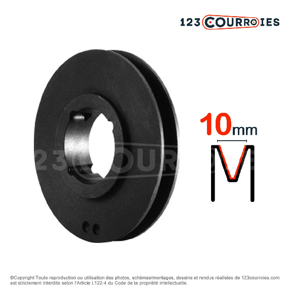 Poulie trapézoïdale moyeu amovible SPZ150/8MA-Leggi tutto