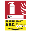 Panneau signalétique pour extincteur Classe ABC Panneau signalétique pour extincteur Classe ABC
