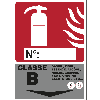 Panneau signalétique pour extincteur  Classe B