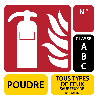 Panneau signalétique pour extincteur Poudre Classe ABC Panneau signalétique pour extincteur Poudre Classe ABC
