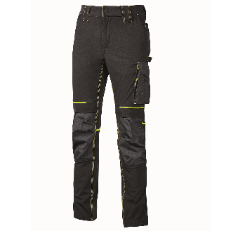 U-Power - Pantalon de travail Slim Fit noir ATOM-Lire la description