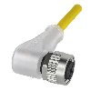M12A Fem Coudé 5p LED PNP NO/NF; Câble PUR 4x0.34 Jaune Cpc 2m