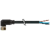 M08A Fem Coudé 3p; Câble PUR 3x0.25 Noir Robot Cpc 3m