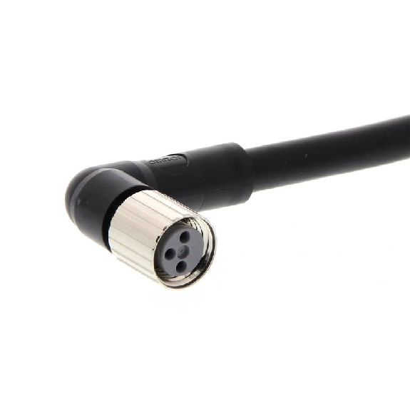 M08A Fem Coudé 3p; Câble PVC 3x0.25 Noir 10m-Lire la description