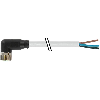 M08A Fem Coudé 3p; Câble PUR/PVC 3x0.25 Gris 5m