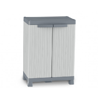 Armoire de rangement en plastique - 438x700xH976 mm - Gris - Multiroir-Lire la description
