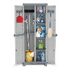 Armoire de rangement haute en plastique 2 colonnes - 438x700xH1818 mm - Gris - Multiroir