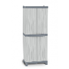 Armoire de rangement haute en plastique - 438x700xH1818 mm - Gris - Multiroir