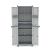 Armoire de rangement haute en plastique - 438x700xH1818 mm - Gris - Multiroir