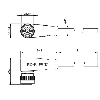 M12A Fem Coudé 5p; Câble PUR 4x0.34 Noir Cpc 7.5m (250V)
