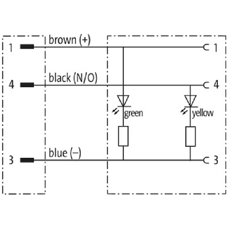 M08A Fem Coudé 3p LED/M08A Mâle Droit 3p; PUR 3x0.25 Noir Robot Cpc 2-Lire la description
