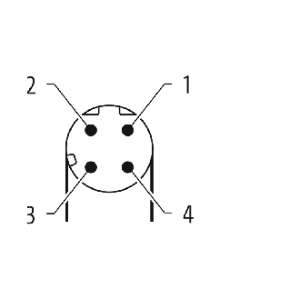 M12D Mâle Coudé 4p/RJ45 Mâle 4p; PUR Blindé AWG22/19 Vert Robot 10m-Lire la description