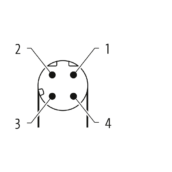 M12D Mâle Coudé 4p/RJ45 Mâle 4p; PUR Blindé AWG22/19 Vert Robot 10m-Lire la description
