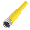 M08A Fem Droit 8p; Câble PUR 8x0.25 Jaune Cpc 5m