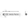 M08A Fem Droit 8p; Câble PUR 8x0.25 Jaune Cpc 5m