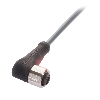 M12A Fem Coudé 5p Inox WD; Câble PVC 5x0.34 Gris Cpc 10m