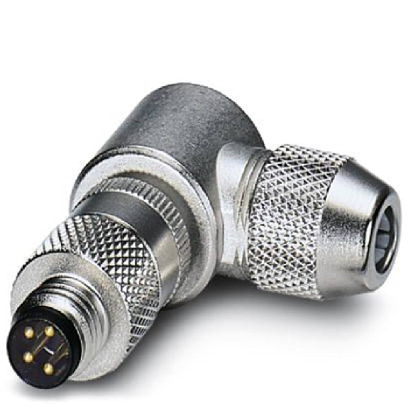 M08A Mâle Coudé 4p; Bornes à souder 0,08-0,25mm², câble Ø3,5-5mm-Lire la description