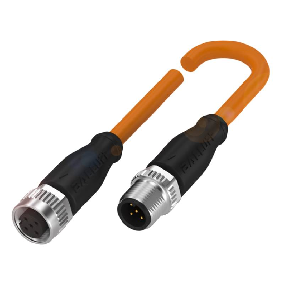 M12A Fem Droit 5p/M12A Mâle Droit 5p; PUR soudage 5x0.34 Orange 2m M12A Fem Droit 5p/M12A Mâle Droit 5p; PUR soudage 5x0.34 Orange 2m-Lire la description