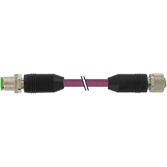 M12B Fem 0° 2p/M12B Mâle 0° 2p; PUR Blindé 1x2 Violet Profibus 50m M12B Fem 0° 2p/M12B Mâle 0° 2p; PUR Blindé 1x2 Violet Profibus 50m-Lire la description