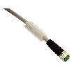 M08A Fem Coudé 3p; Câble PUR 3x0.25 Noir 15m