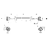 M12 Fem Droit 12p/M12 Mâle Droit 12p Câble PUR 12x0.25 Cpc 20m