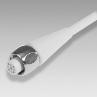 M12A Fem Droit 4p Inox V4A F&B; Câble PP 4x0.34 Gris 5m-Lire la description