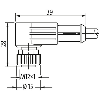 M12 Fem Coudé/M12 Mâle Droit; PUR/PVC 4x0,34 Noir 1m