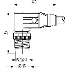 M12 Fem 90°/M12 Mâle 90°; Cube67; PUR Blindé 4x0.5+2x0.25 Vert 1,5m
