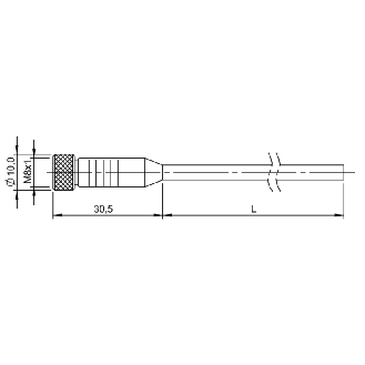 M08A Fem Droit 3p; Câble PUR Blindé 2x0.34 Noir 30m-Lire la description