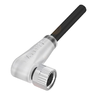 M08A Fem Coudé 4p LED; Câble PUR 4x0.34 Noir Cpc 5m (30Vdc)-Lire la description