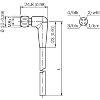 M08A Fem Coudé 4p Inox V4A F&B; Câble PP 4x0.34 Gris Cpc 5m