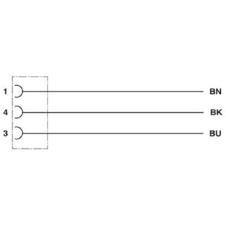 M08 Fem Droit 3p; Câble PUR Gris/Noir 5m-Lire la description