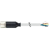 M23 Fem Droit 12p; Câble PUR/PVC 8x0.34+3x0.75 Gris Cpc 25m