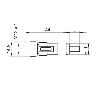 M12A Fem Droit 4p; Câble PUR 4x0.34 Cpc 5m