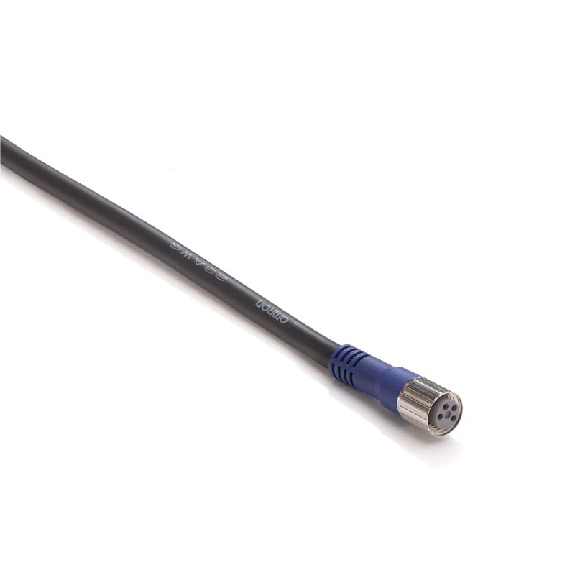 M08A Fem Droit 3p; Câble PVC 3x0.25 Noir 5m-Lire la description