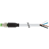 M08A Mâle Droit 4p; Câble PUR UL/CSA 4x0.25 Gris Cpc 10m