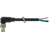 M08A Mâle Coudé 4p; Câble PVC UL/CSA 4x0.25 Noir 5m