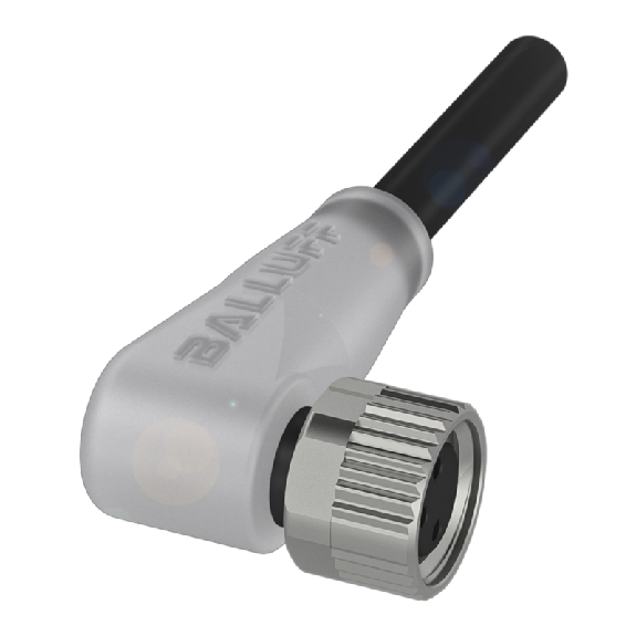 M08A Fem Coudé 3p LED; Câble PUR 3x0.34 Noir Cpc 20m-Lire la description